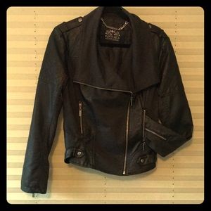 Sassy asymmetrical moto jacket